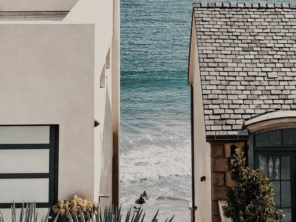 Coastal Southern California home seen from the garden